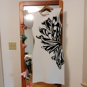 Calvin Klein shift with bold floral